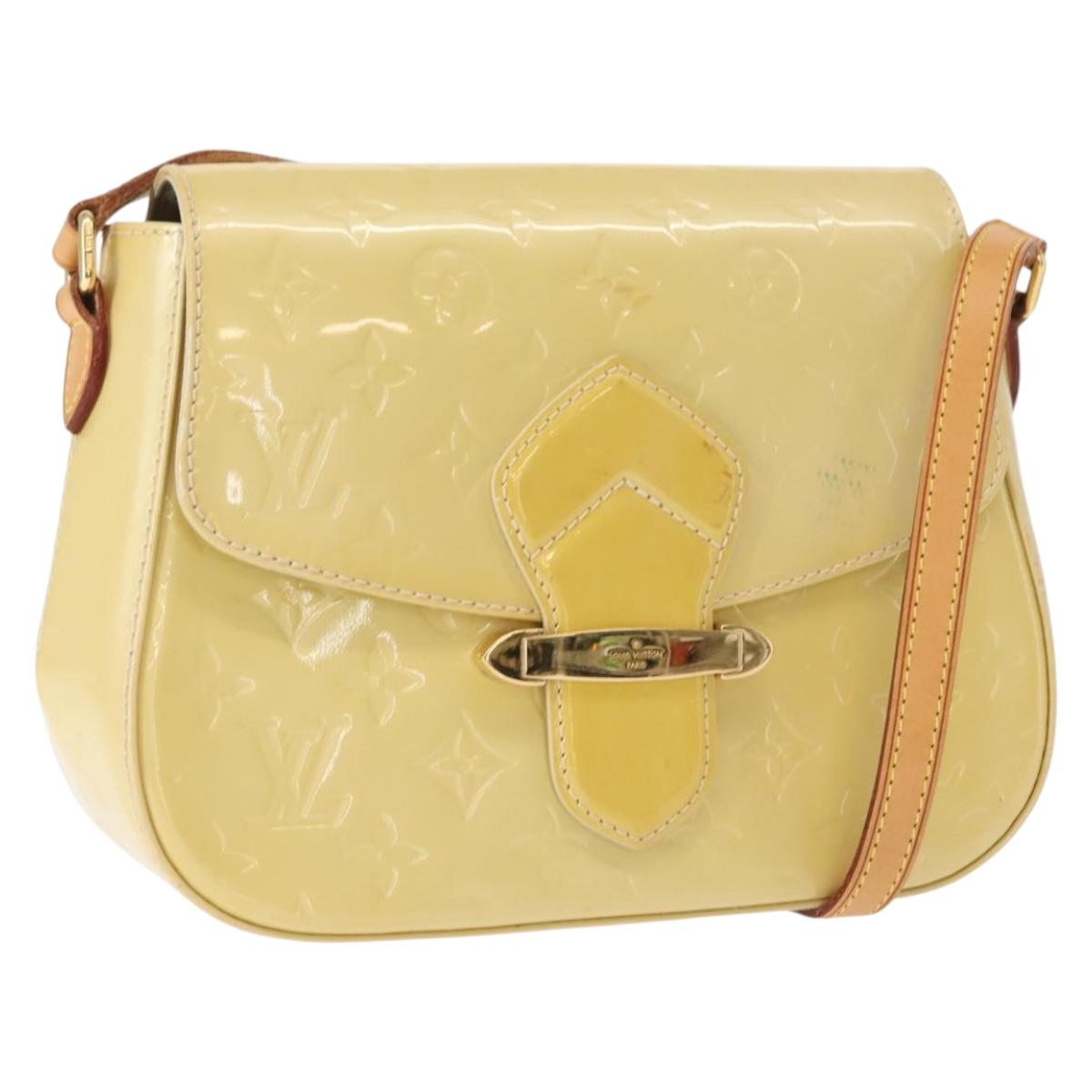 LOUIS VUITTON Monogram Vernis Bell Flower PM Bag Broncorail M91731 Auth 152140