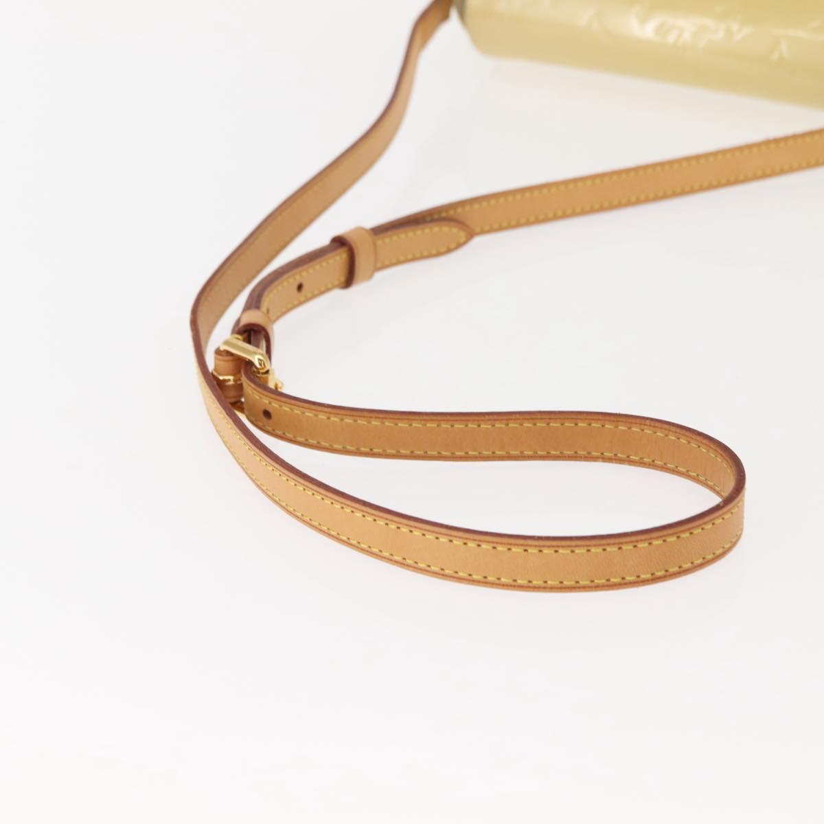 LOUIS VUITTON Monogram Vernis Bell Flower PM Bag Broncorail M91731 Auth 152140