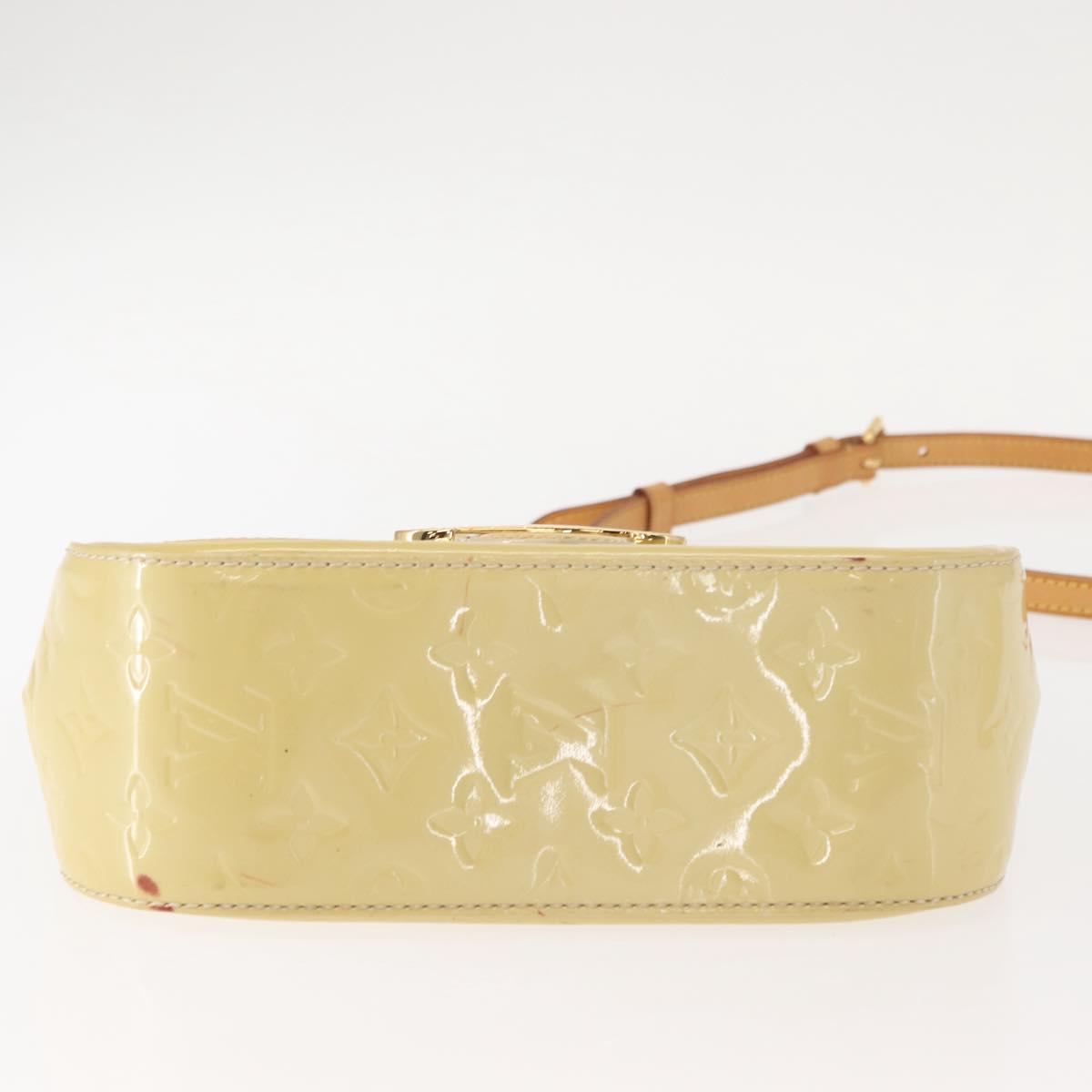 LOUIS VUITTON Monogram Vernis Bell Flower PM Bag Broncorail M91731 Auth 152140