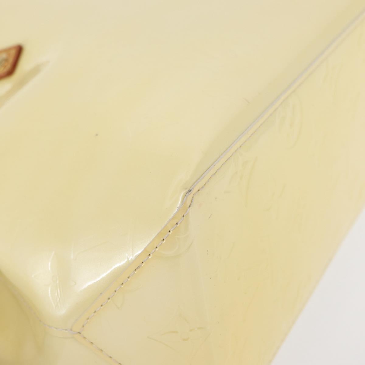 LOUIS VUITTON Monogram Vernis Reade PM Hand Bag Perle M91336 LV Auth 152141