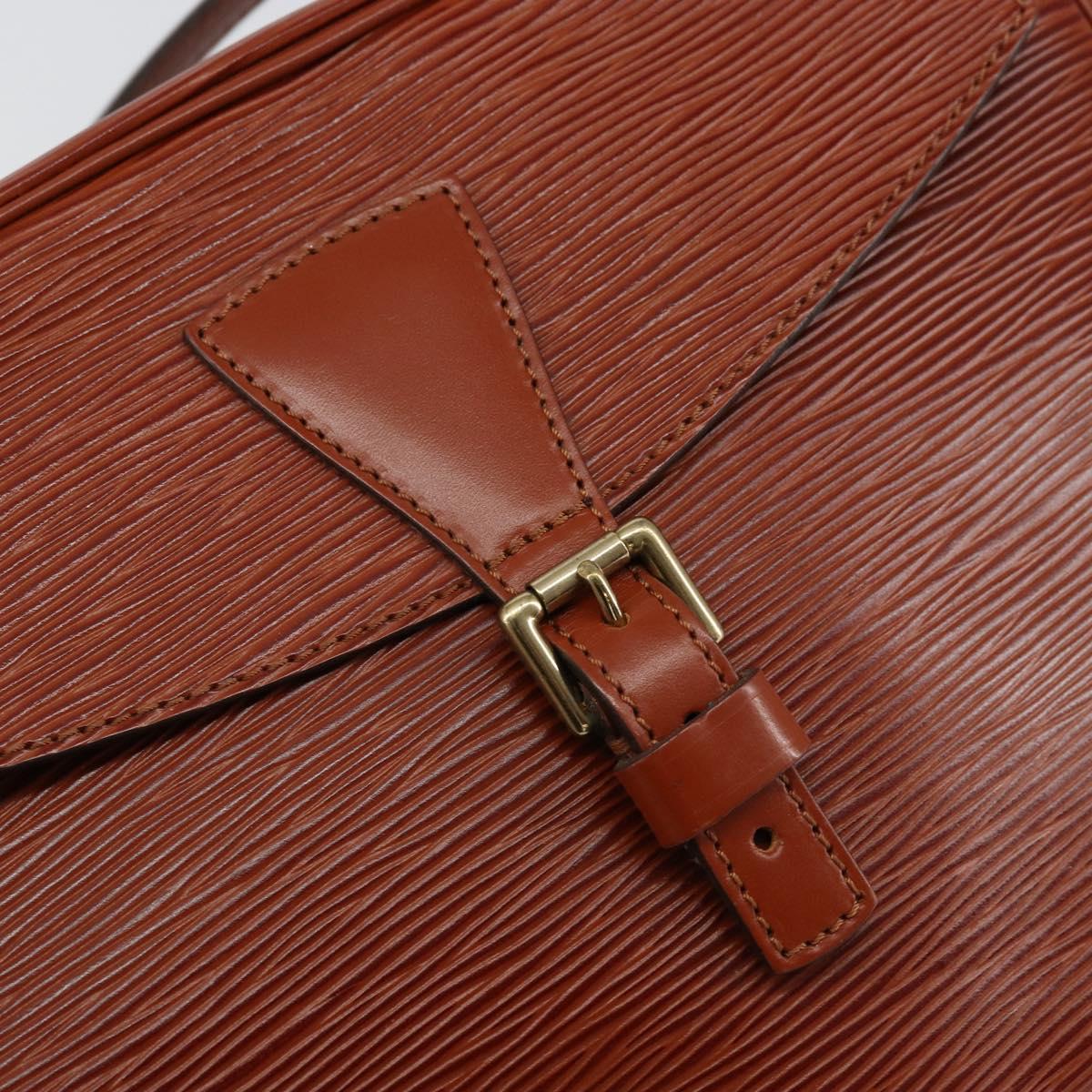 LOUIS VUITTON Epi Jeune Fille MM Shoulder Bag Brown M52153 LV Auth 152144