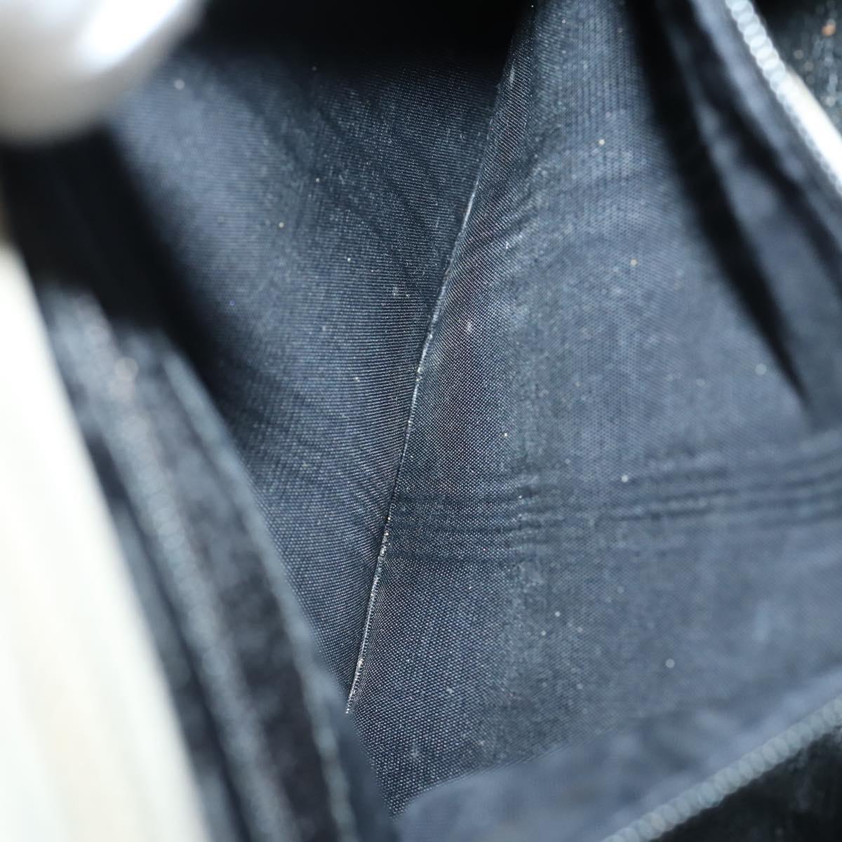 GUCCI Bamboo GG Canvas Hand Bag Suede Beige Silver 001 1705 3006 Auth 152147