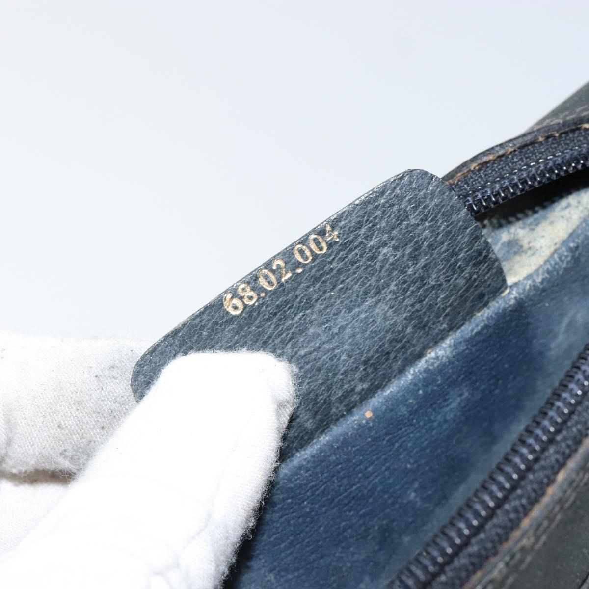 GUCCI GG Supreme Sherry Line Shoulder Bag PVC Navy Gold 68 02 004 Auth 152148