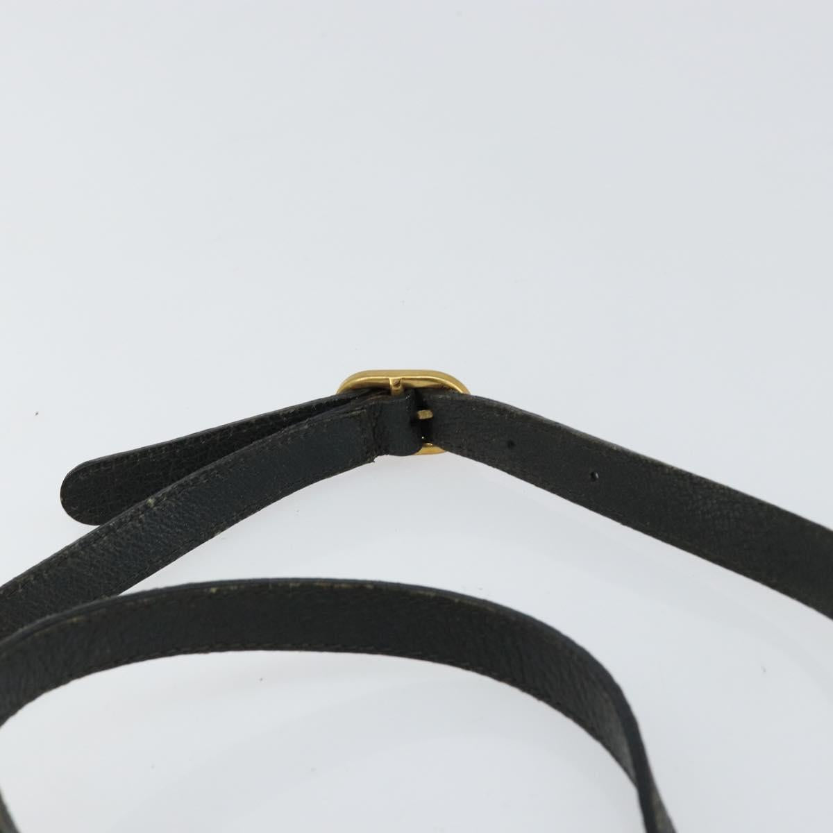 GUCCI GG Supreme Sherry Line Shoulder Bag PVC Navy Gold 68 02 004 Auth 152148