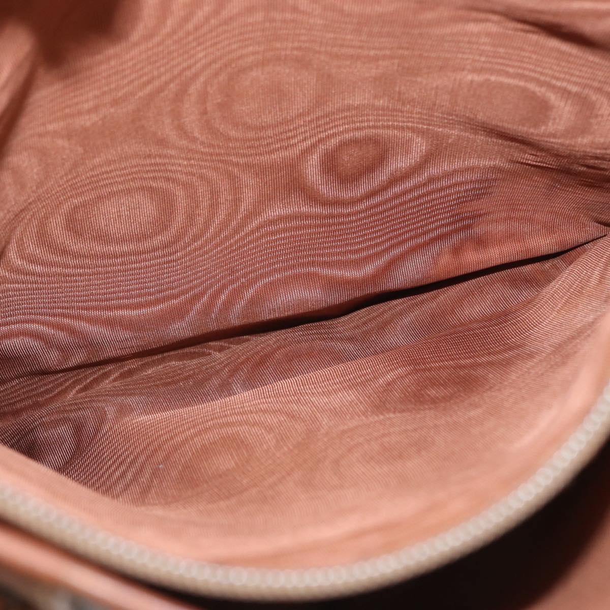 CELINE Macadam Canvas Tote Bag PVC Brown Gold Auth 152149