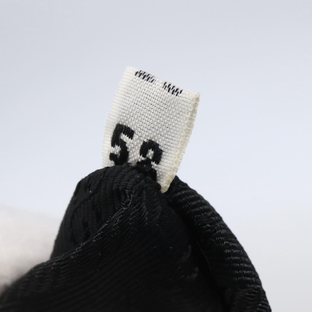 PRADA Shoulder Bag Nylon Leather Black Silver Auth 152167