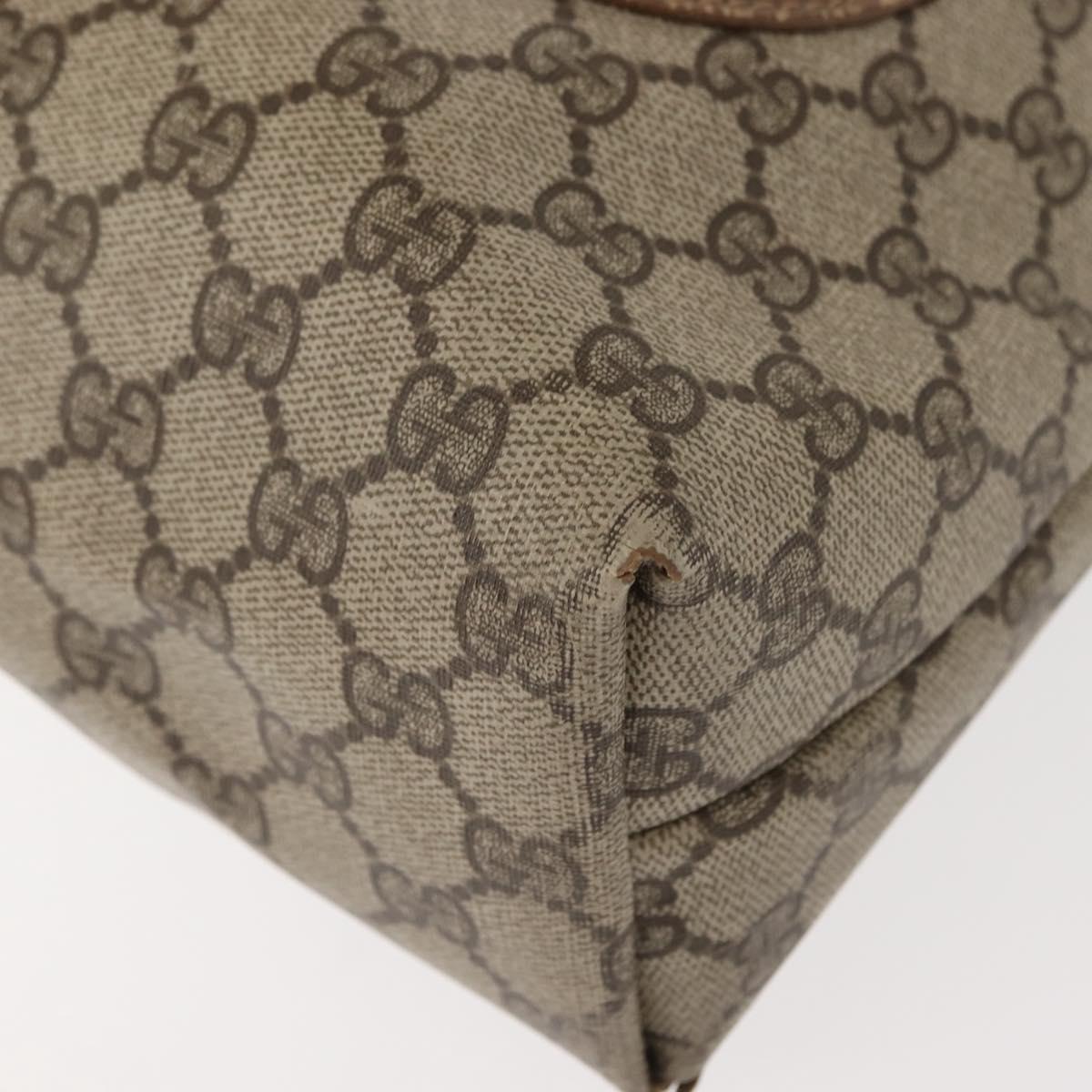 GUCCI GG Supreme Web Sherry Line Tote Bag PVC Beige 39 02 003 Auth 152169