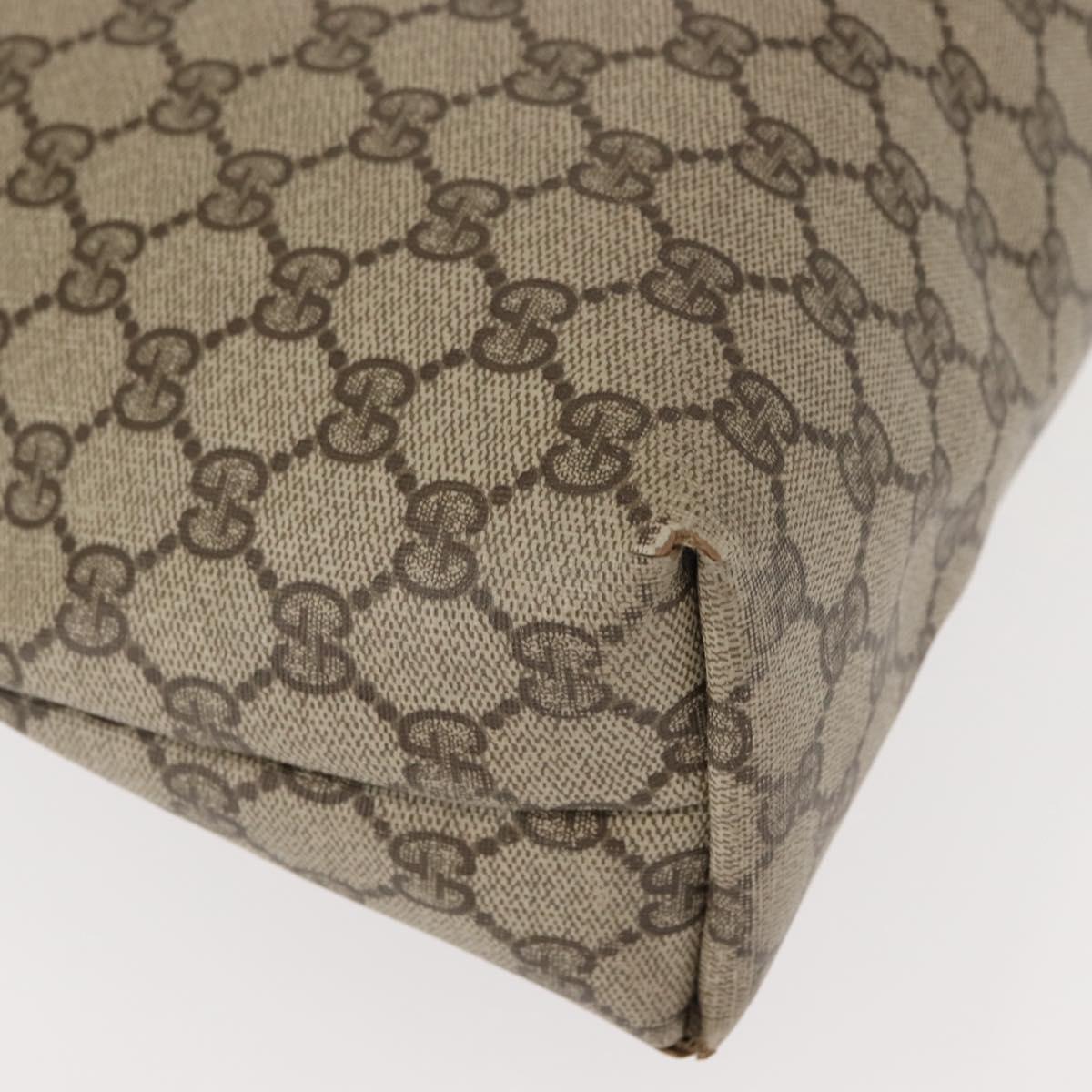 GUCCI GG Supreme Web Sherry Line Tote Bag PVC Beige 39 02 003 Auth 152169