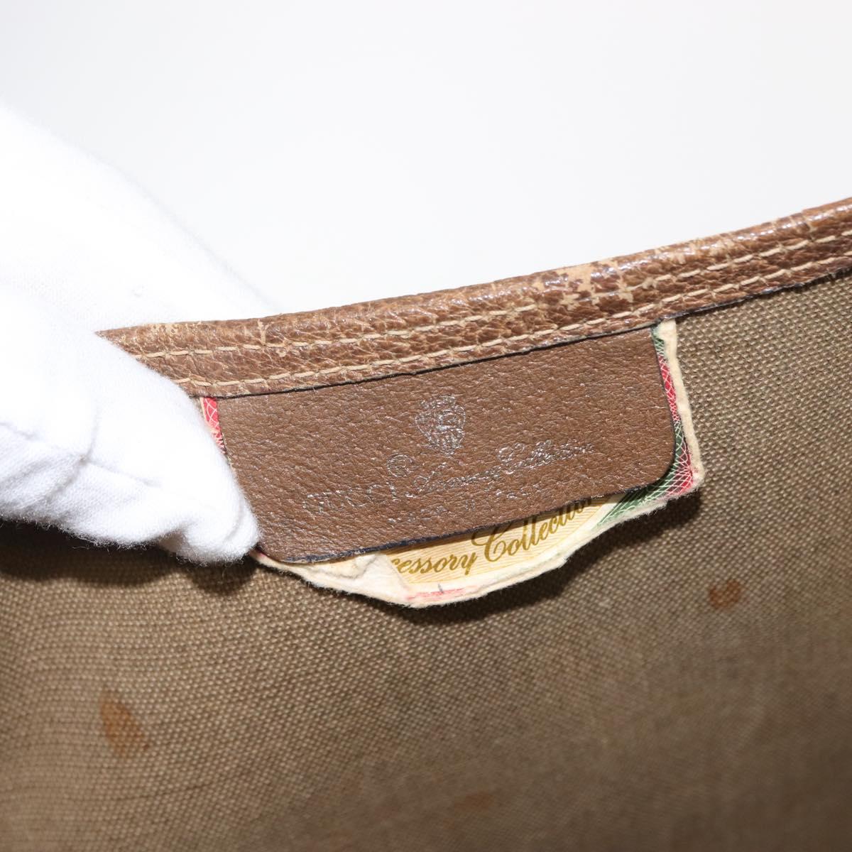 GUCCI GG Supreme Web Sherry Line Tote Bag PVC Beige 39 02 003 Auth 152169