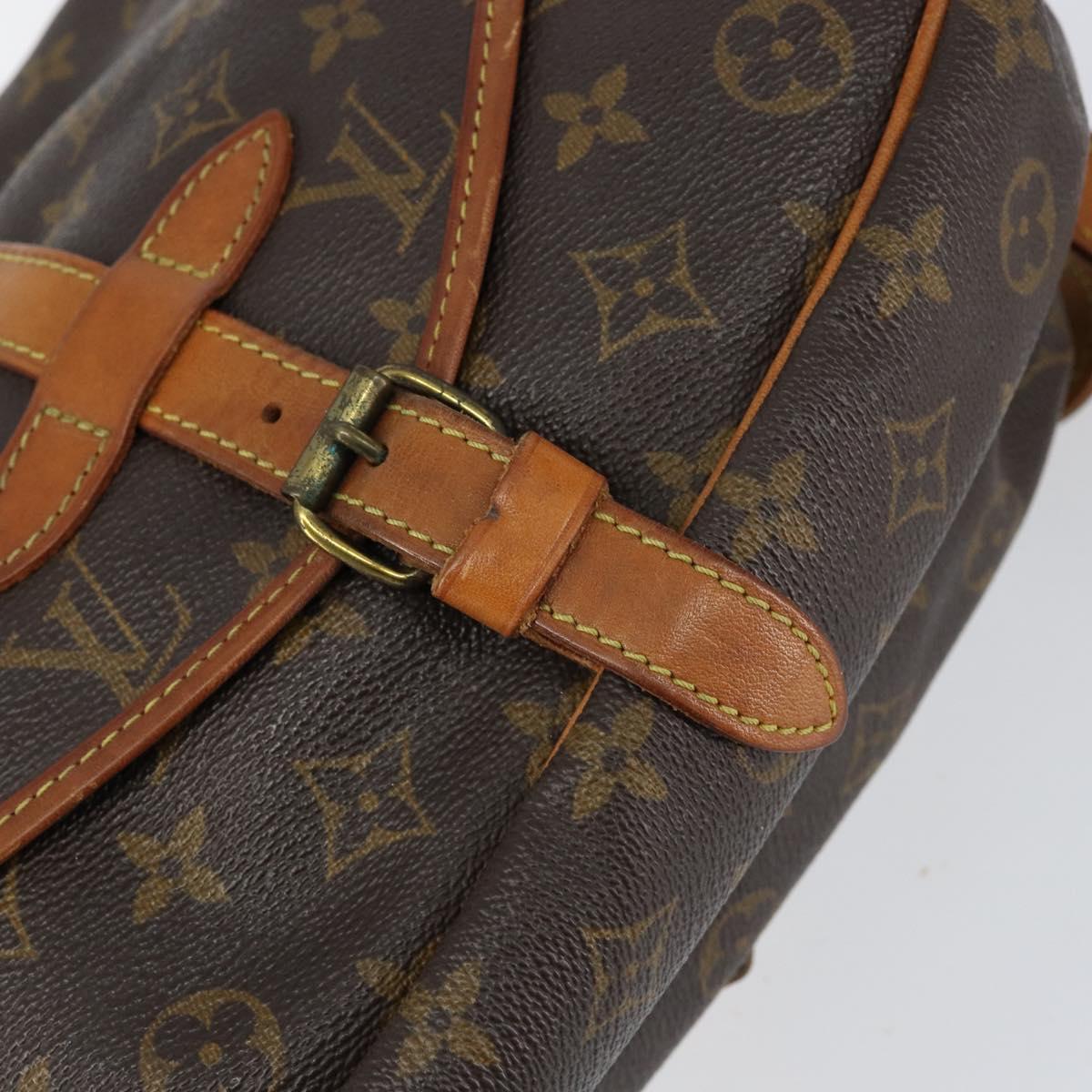 LOUIS VUITTON Monogram Saumur 30 Shoulder Bag M42256 LV Auth 152170