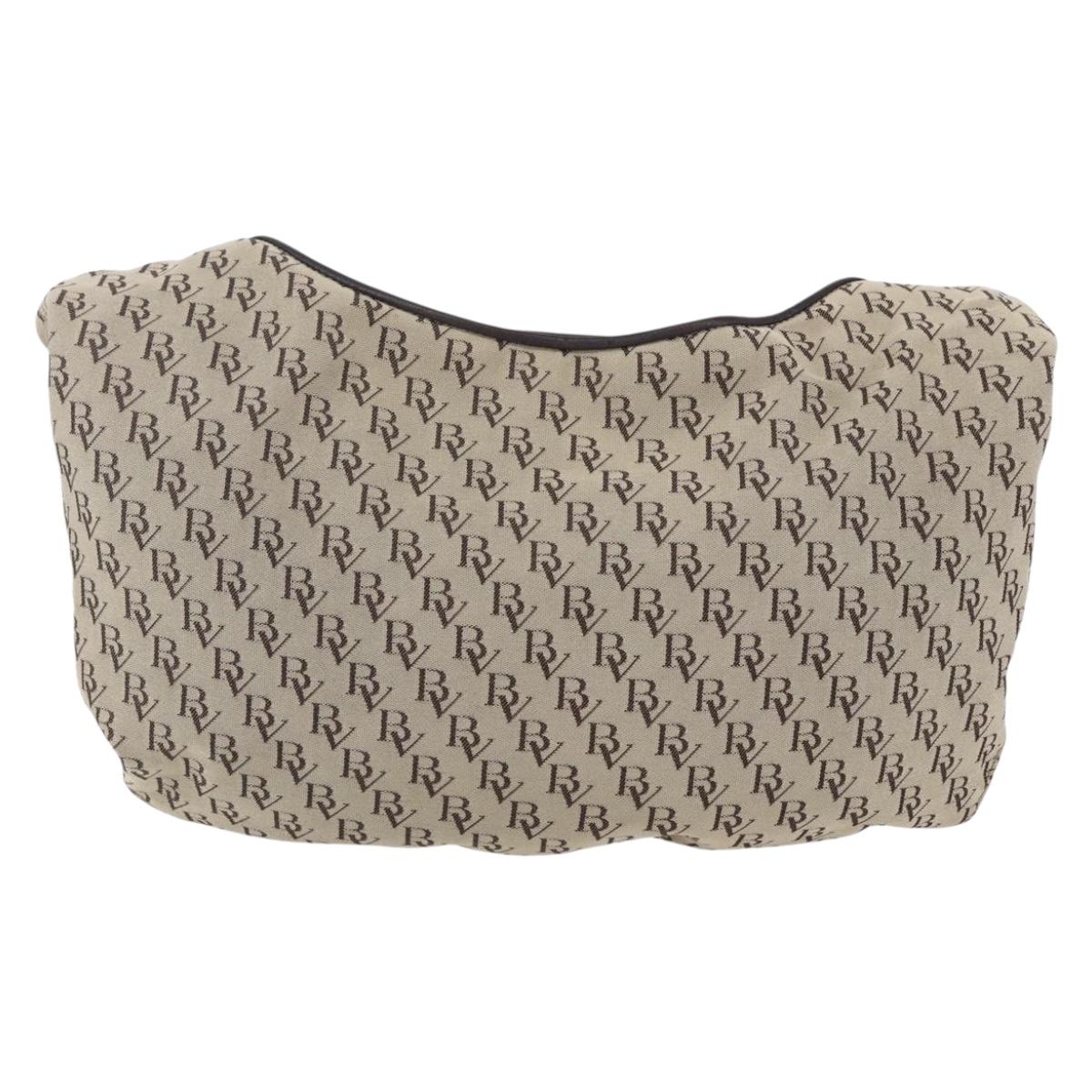 BOTTEGA VENETA Shoulder Bag Canvas Beige Auth 152172