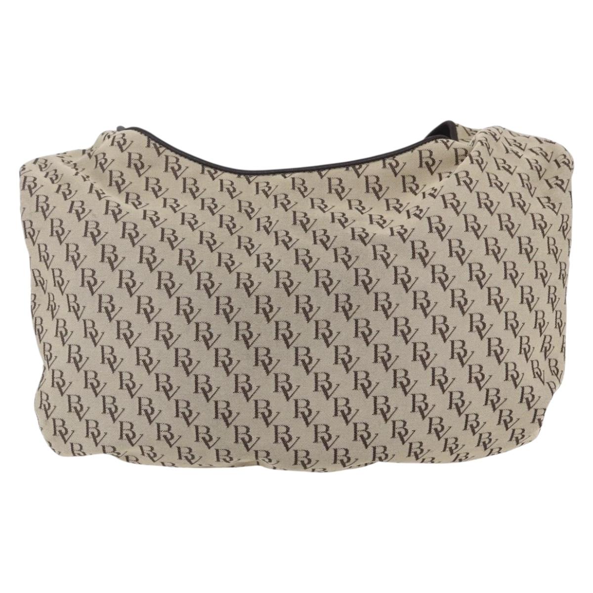 BOTTEGA VENETA Shoulder Bag Canvas Beige Auth 152172