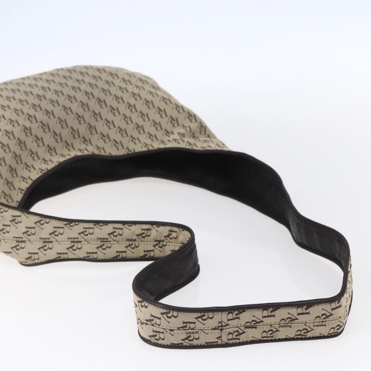 BOTTEGA VENETA Shoulder Bag Canvas Beige Auth 152172