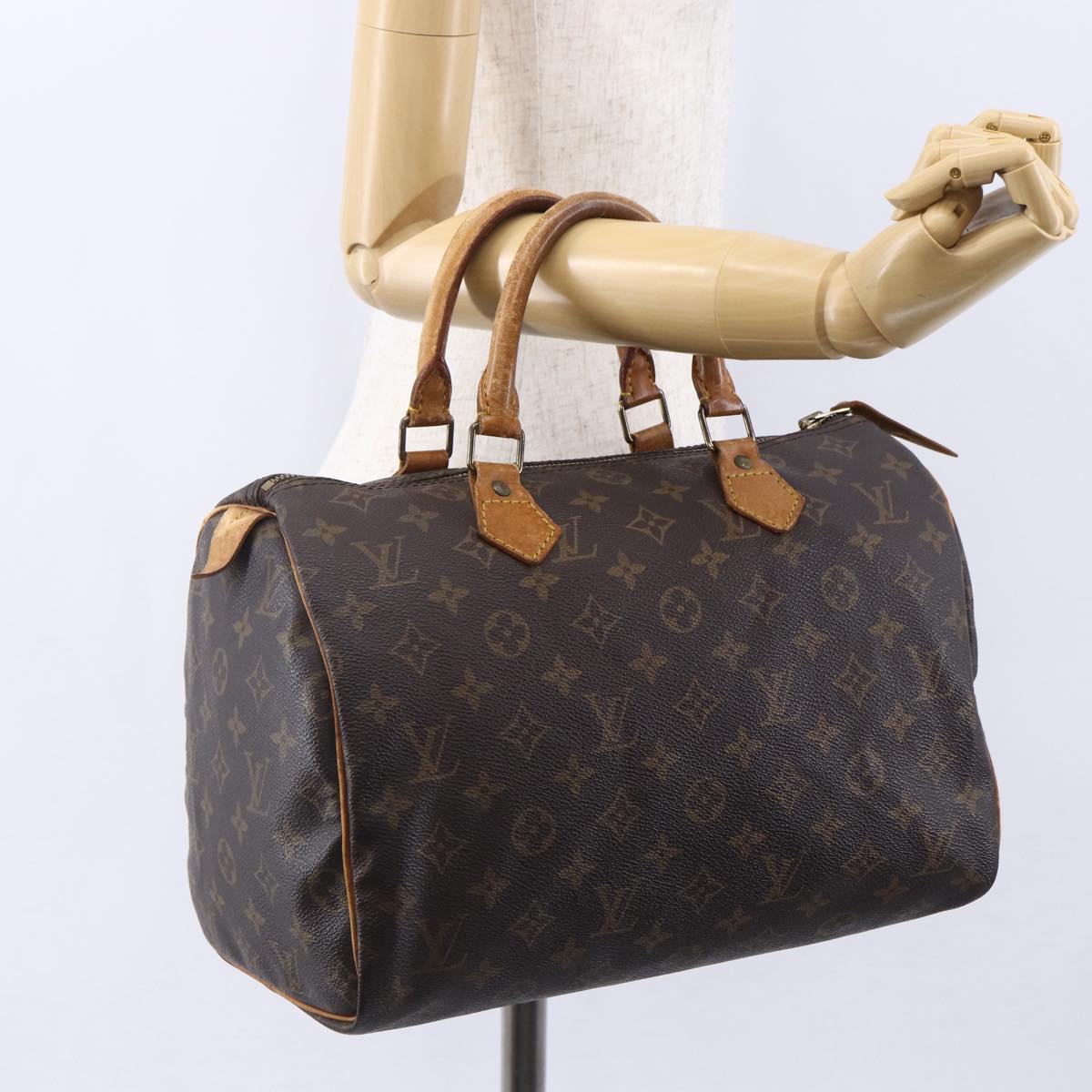 LOUIS VUITTON Monogram Speedy 30 Hand Bag M41526 LV Auth 152174