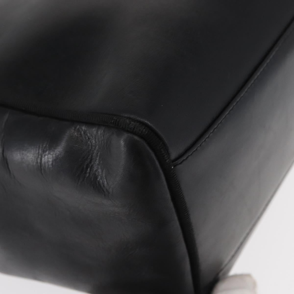 Salvatore Ferragamo Shoulder Bag Leather Gold Black Auth 152176