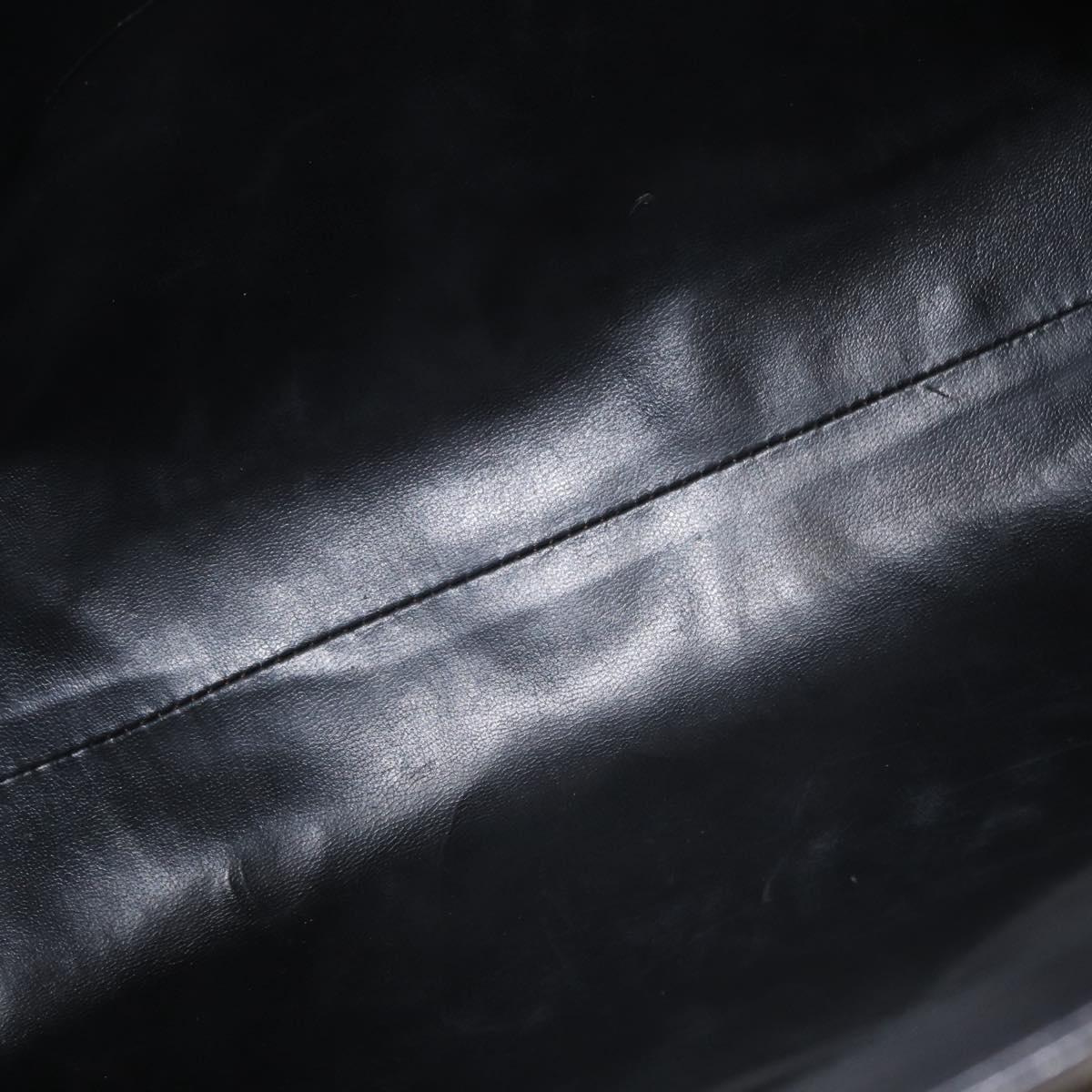 Salvatore Ferragamo Shoulder Bag Leather Gold Black Auth 152176