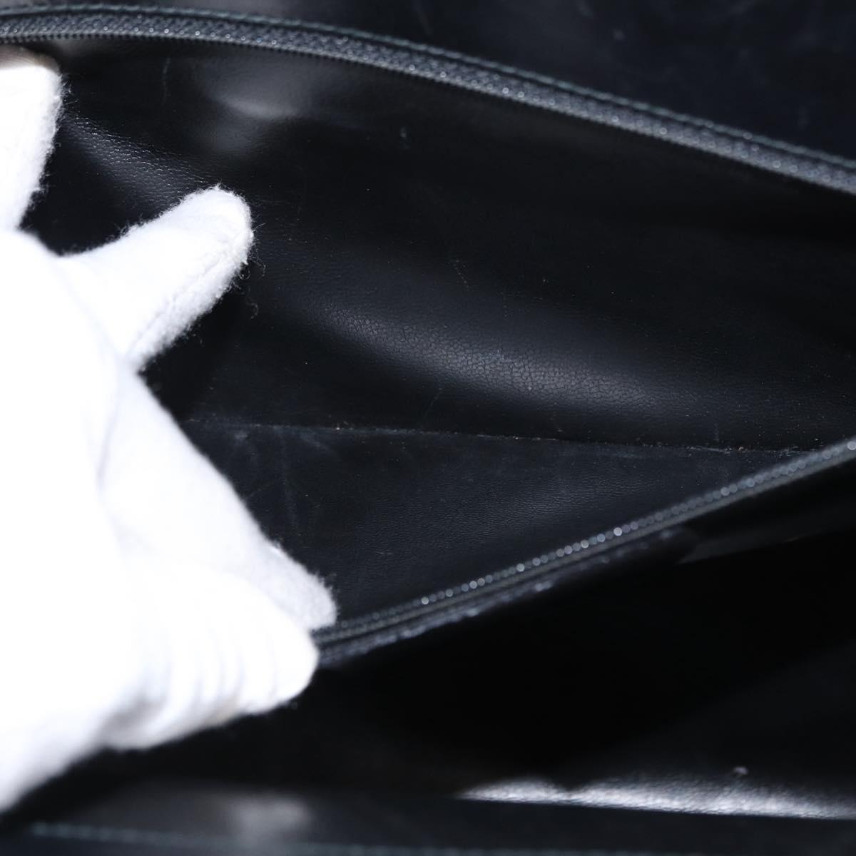 Salvatore Ferragamo Shoulder Bag Leather Gold Black Auth 152176