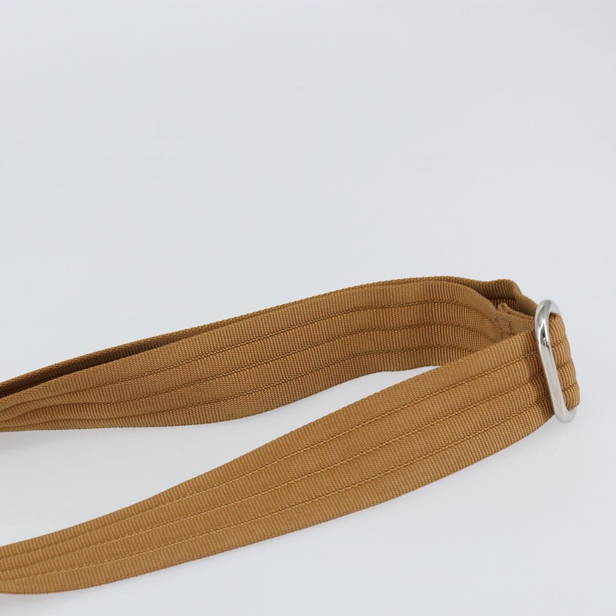 Salvatore Ferragamo Gancini Shoulder Bag Leather Brown Silver Auth 152196