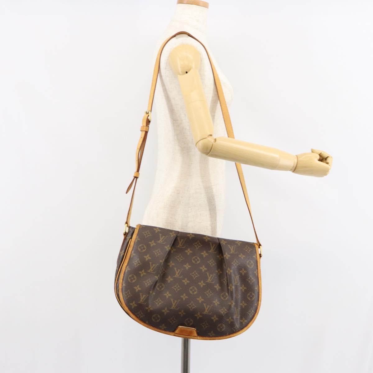 LOUIS VUITTON Monogram Menilmontant MM Shoulder Bag M40473 LV Auth 152208