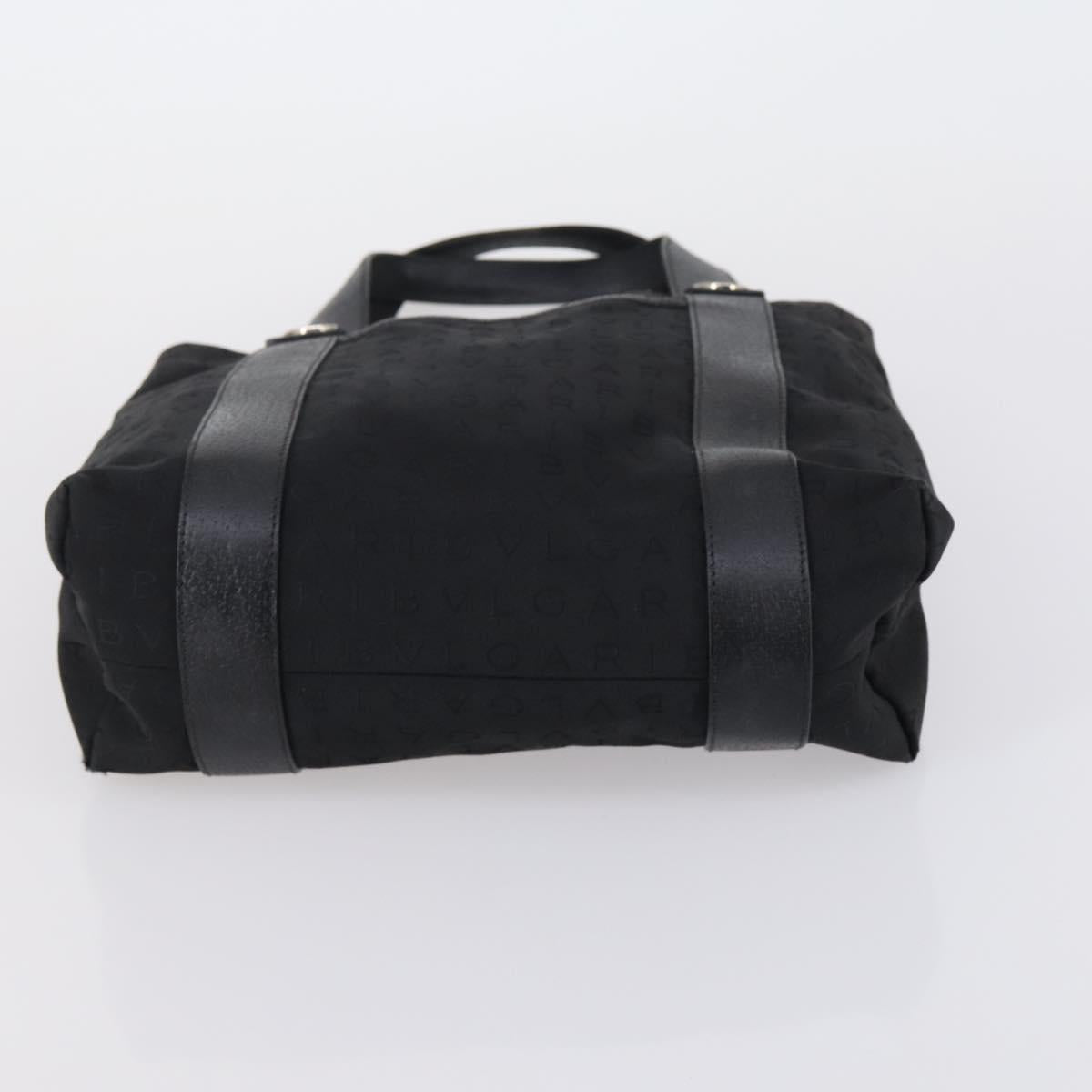 BVLGARI Burberry Nova Check Tote Bag Nylon Canvas 2 Set Black Beige Auth 152213