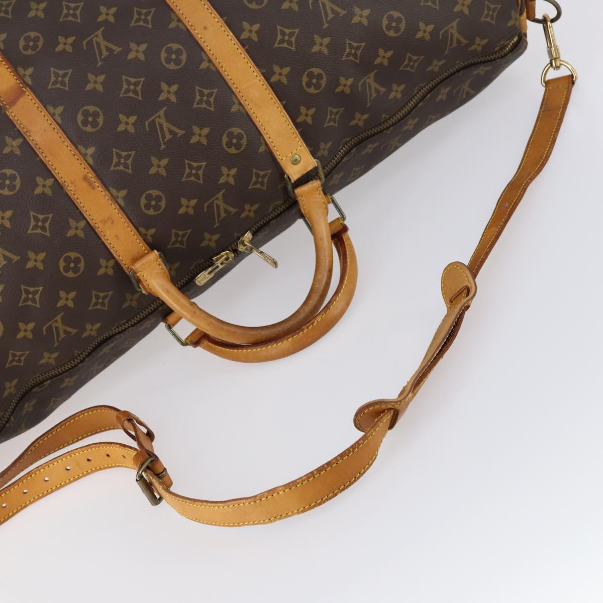 LOUIS VUITTON Monogram Keepall Bandouliere 60 Boston Bag M41412 LV Auth 152215