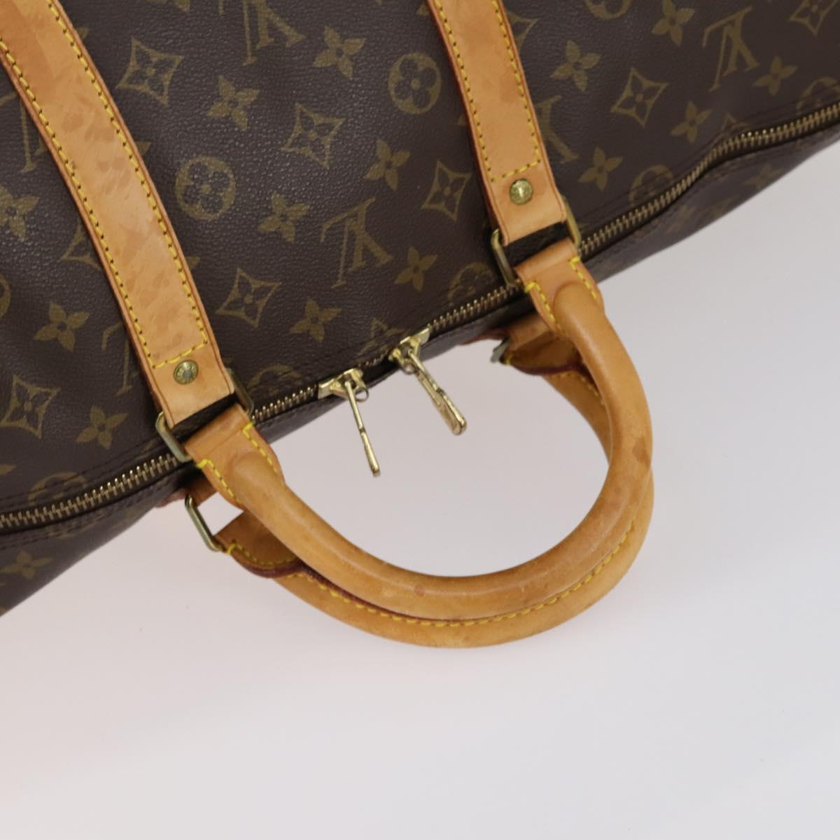 LOUIS VUITTON Monogram Keepall Bandouliere 55 Boston Bag M41414 LV Auth 152216