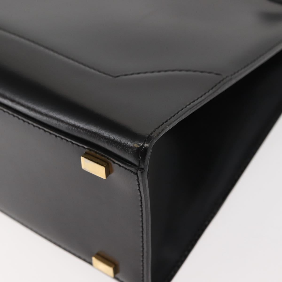 CELINE Tote Bag Leather Black Gold Auth 152229