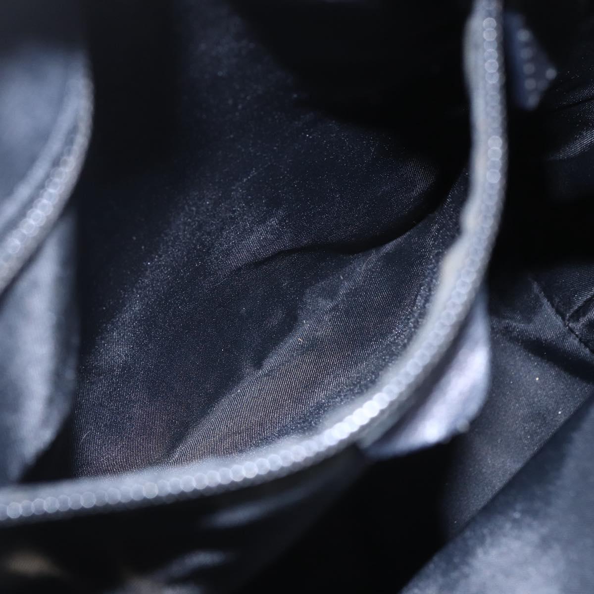 CELINE Shoulder Bag Nylon Black Gold Auth 152231