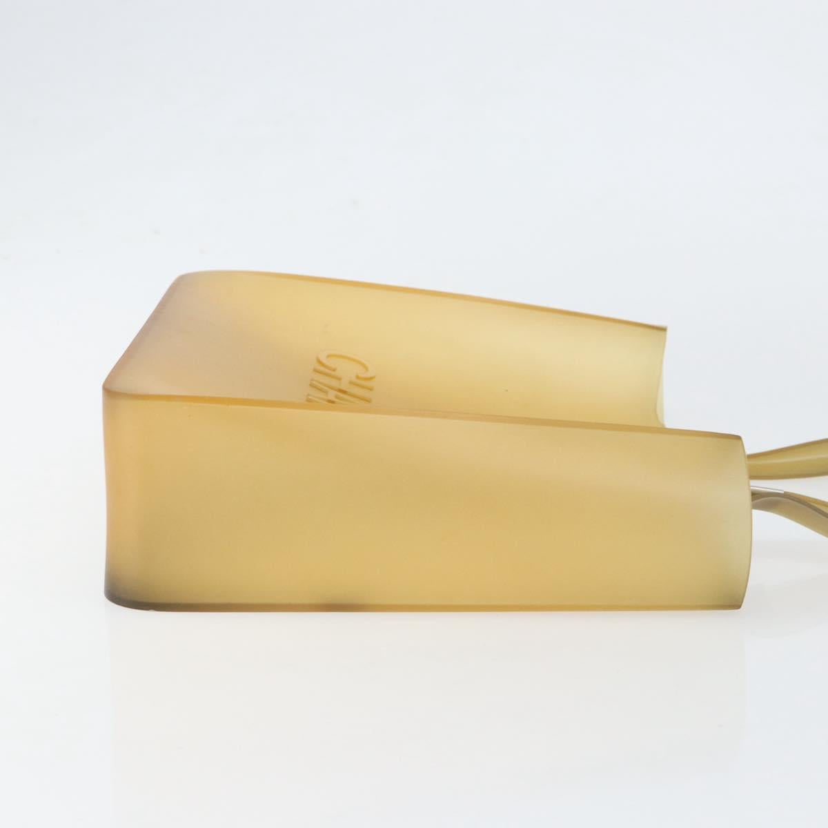 CHANEL Tote Bag Rubber Beige CC Auth 152235