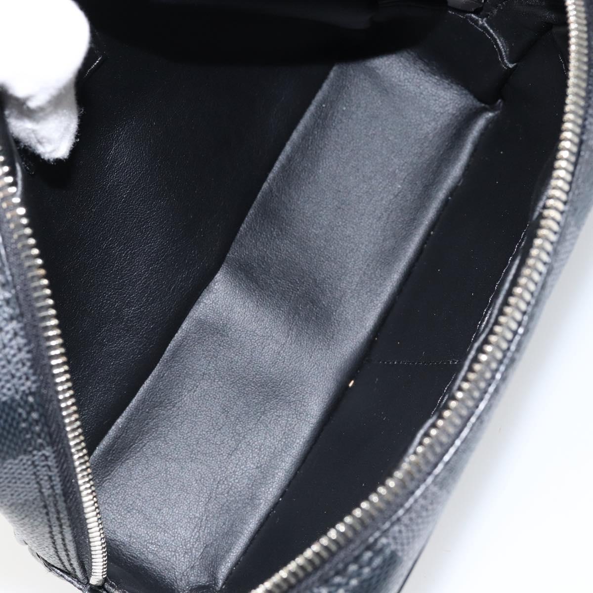 LOUIS VUITTON Damier Graphite Trousse Toilette PM Clutch Bag N47522 Auth 152238