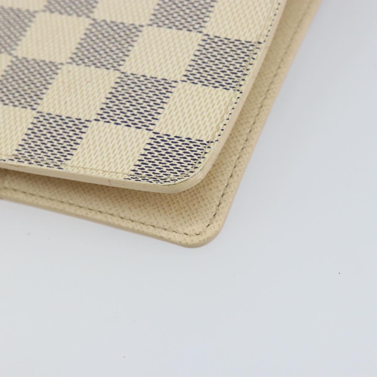 LOUIS VUITTON Damier Azur Agenda MM Day Planner Cover R20707 LV Auth 152240
