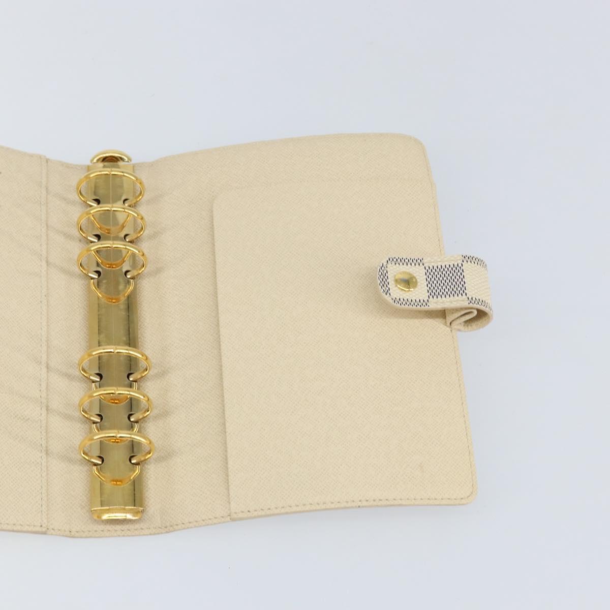 LOUIS VUITTON Damier Azur Agenda MM Day Planner Cover R20707 LV Auth 152240