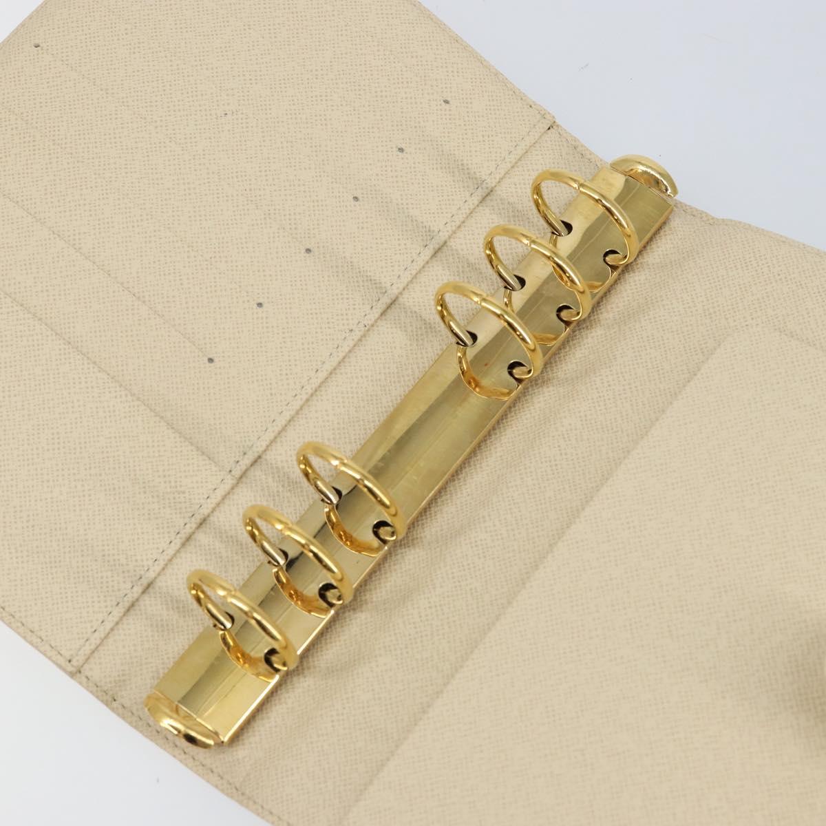 LOUIS VUITTON Damier Azur Agenda MM Day Planner Cover R20707 LV Auth 152240