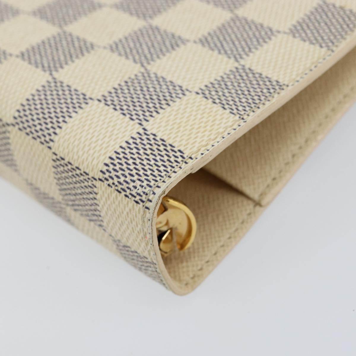 LOUIS VUITTON Damier Azur Agenda MM Day Planner Cover R20707 LV Auth 152240