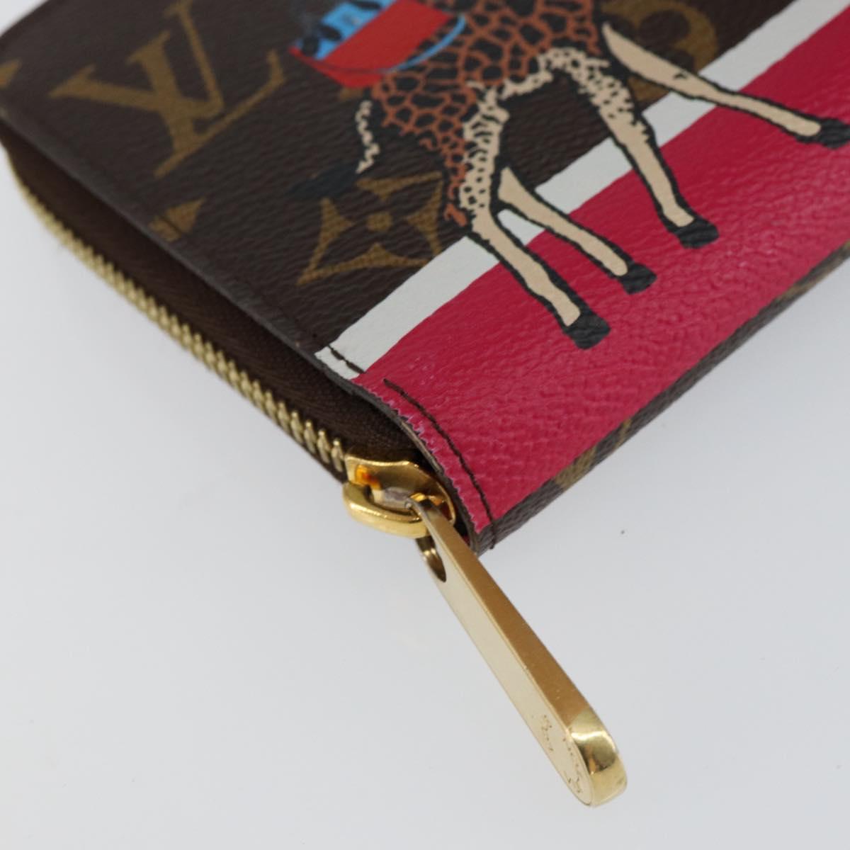 LOUIS VUITTON Monogram Zippy Wallet Giraffe Long Wallet M62085 LV Auth 152241
