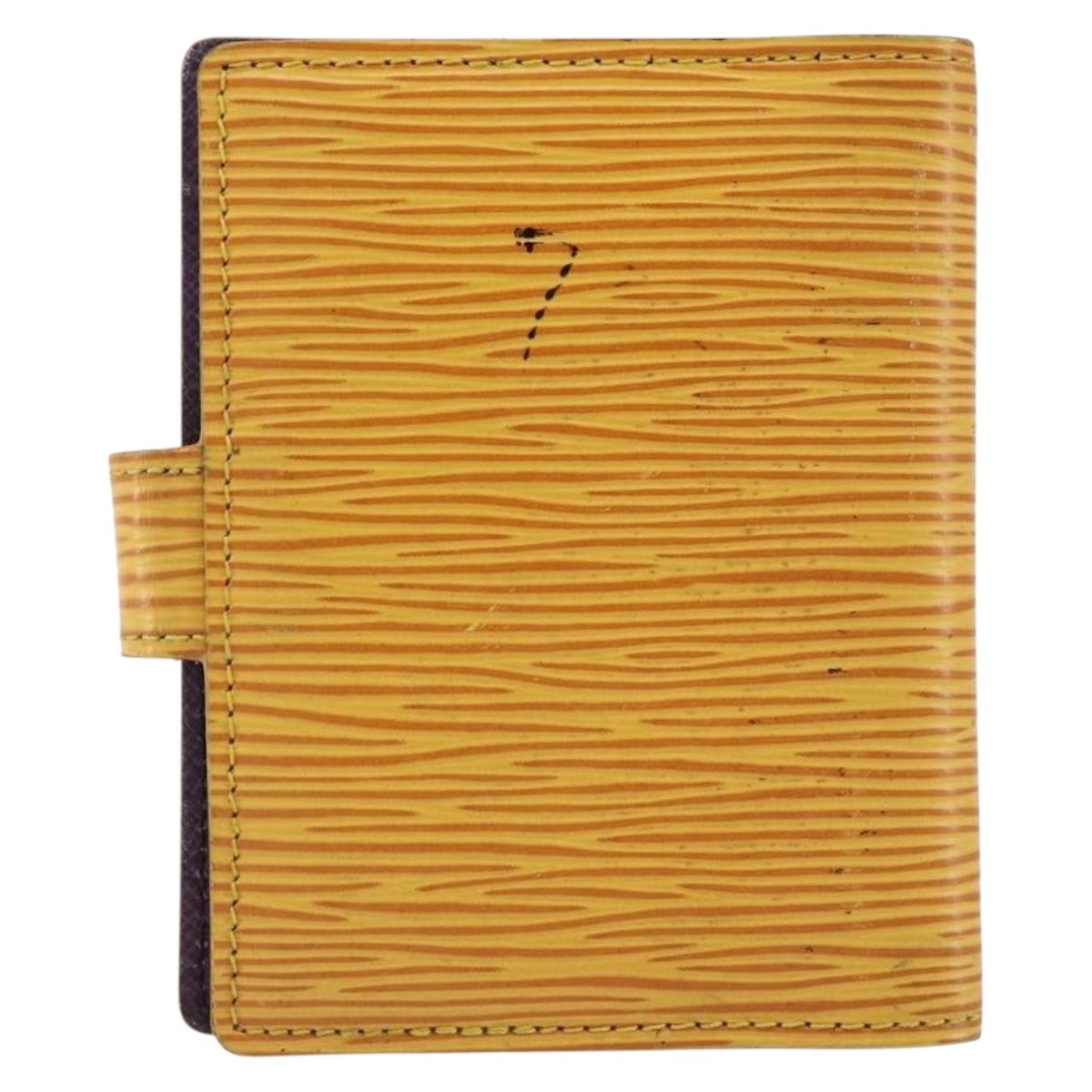 LOUIS VUITTON Epi Agenda Mini Day Planner Cover Yellow R20059 Auth 152242