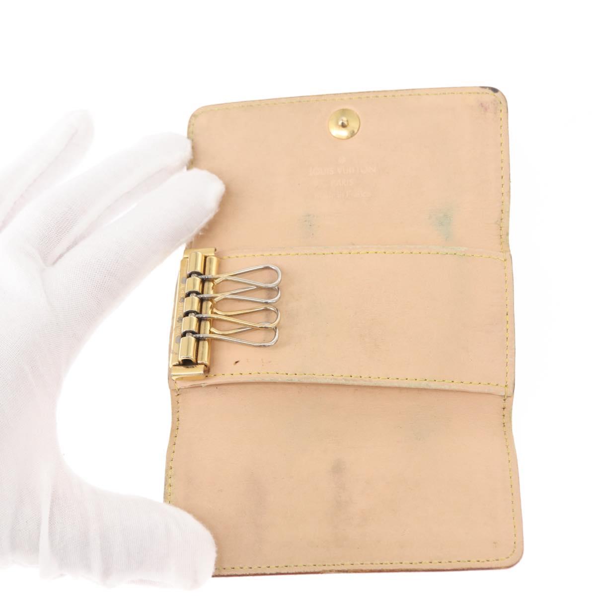 LOUIS VUITTON Monogram Multicolor Multicles 4 Key Case Black M93732 Auth 152246