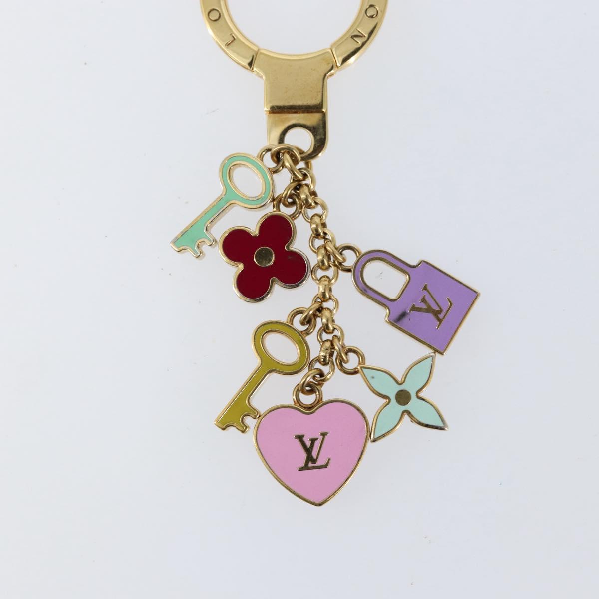 LOUIS VUITTON Porte Cles Pretty Charm metal Multicolor M66145 LV Auth 152247V
