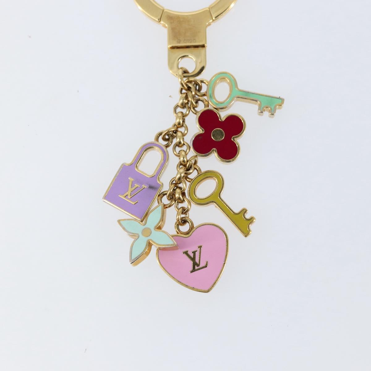LOUIS VUITTON Porte Cles Pretty Charm metal Multicolor M66145 LV Auth 152247V