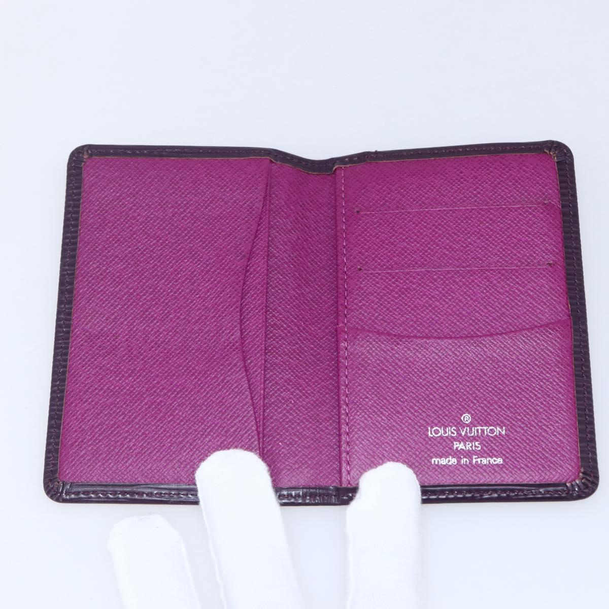 LOUIS VUITTON Epi Organizer De Poch Card Case Purple M6358K LV Auth 152248