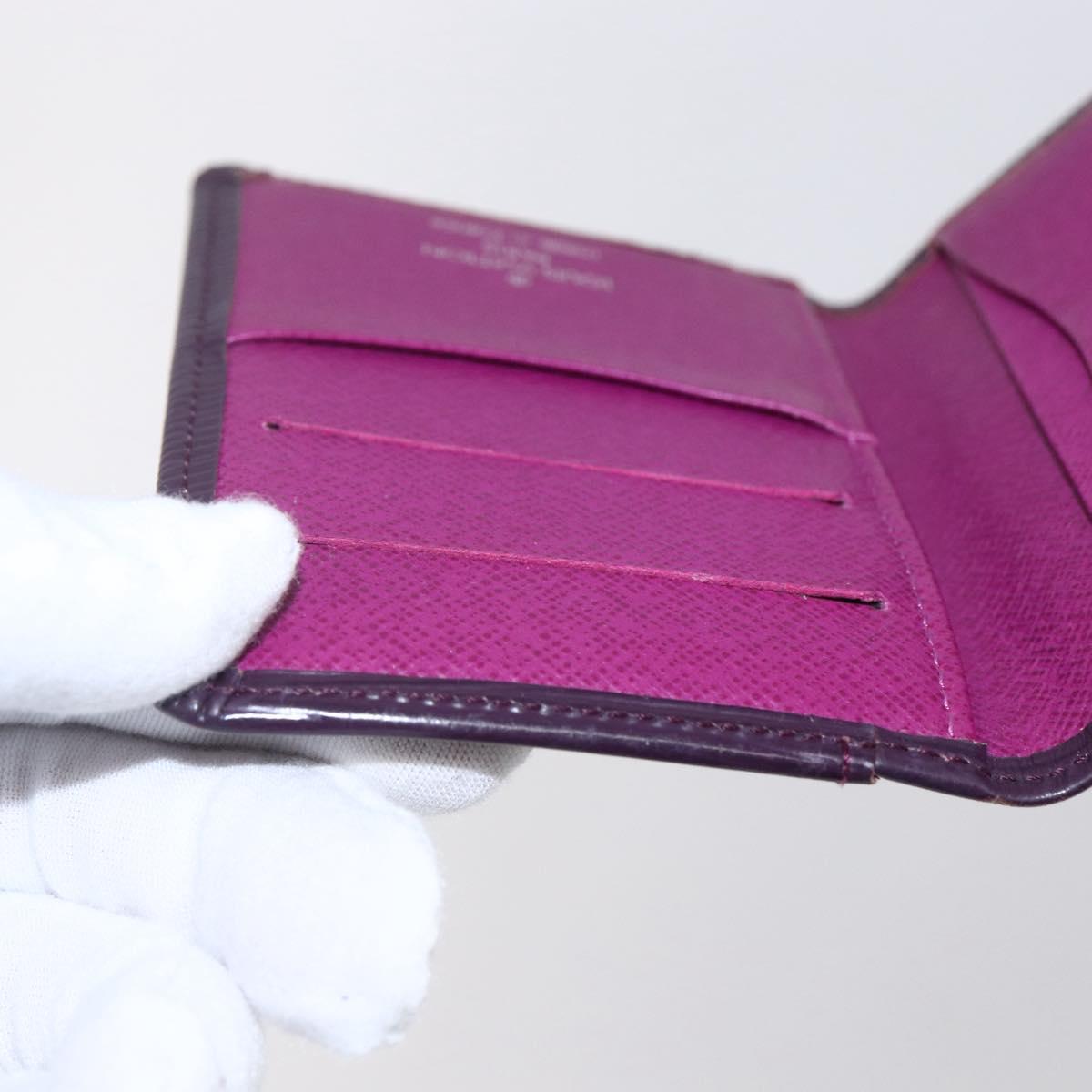 LOUIS VUITTON Epi Organizer De Poch Card Case Purple M6358K LV Auth 152248