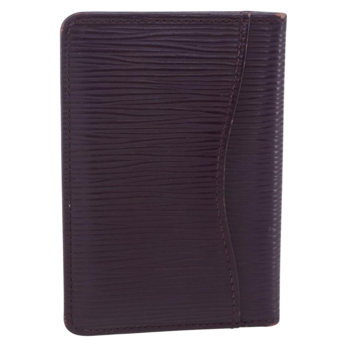LOUIS VUITTON Epi Organizer De Poch Card Case Purple M6358K LV Auth 152248