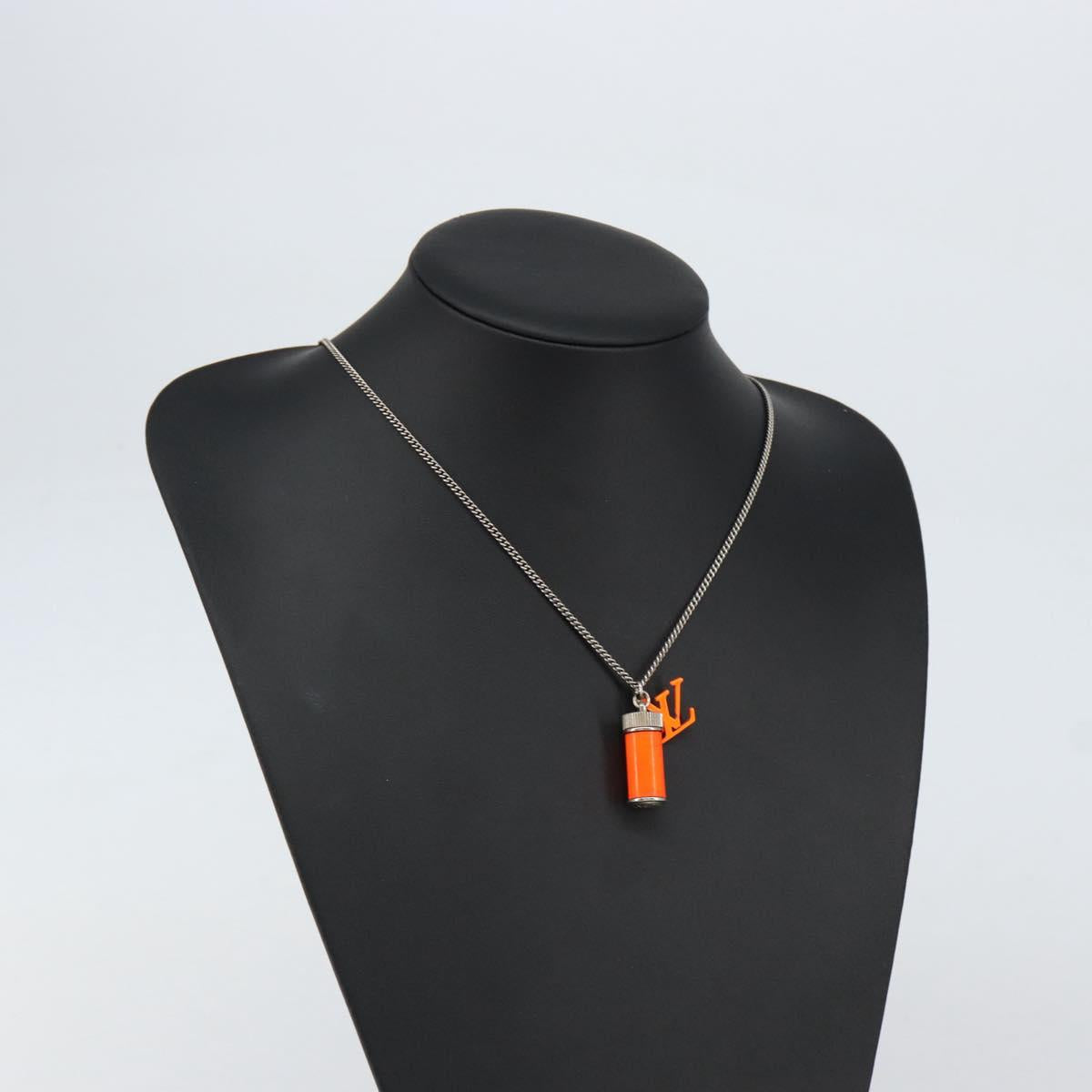 LOUIS VUITTON Collier LV Frio Necklace metal Orange MP2142 LV Auth 152250
