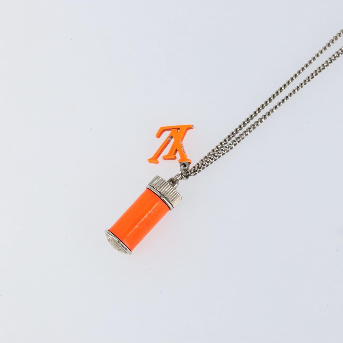 LOUIS VUITTON Collier LV Frio Necklace metal Orange MP2142 LV Auth 152250