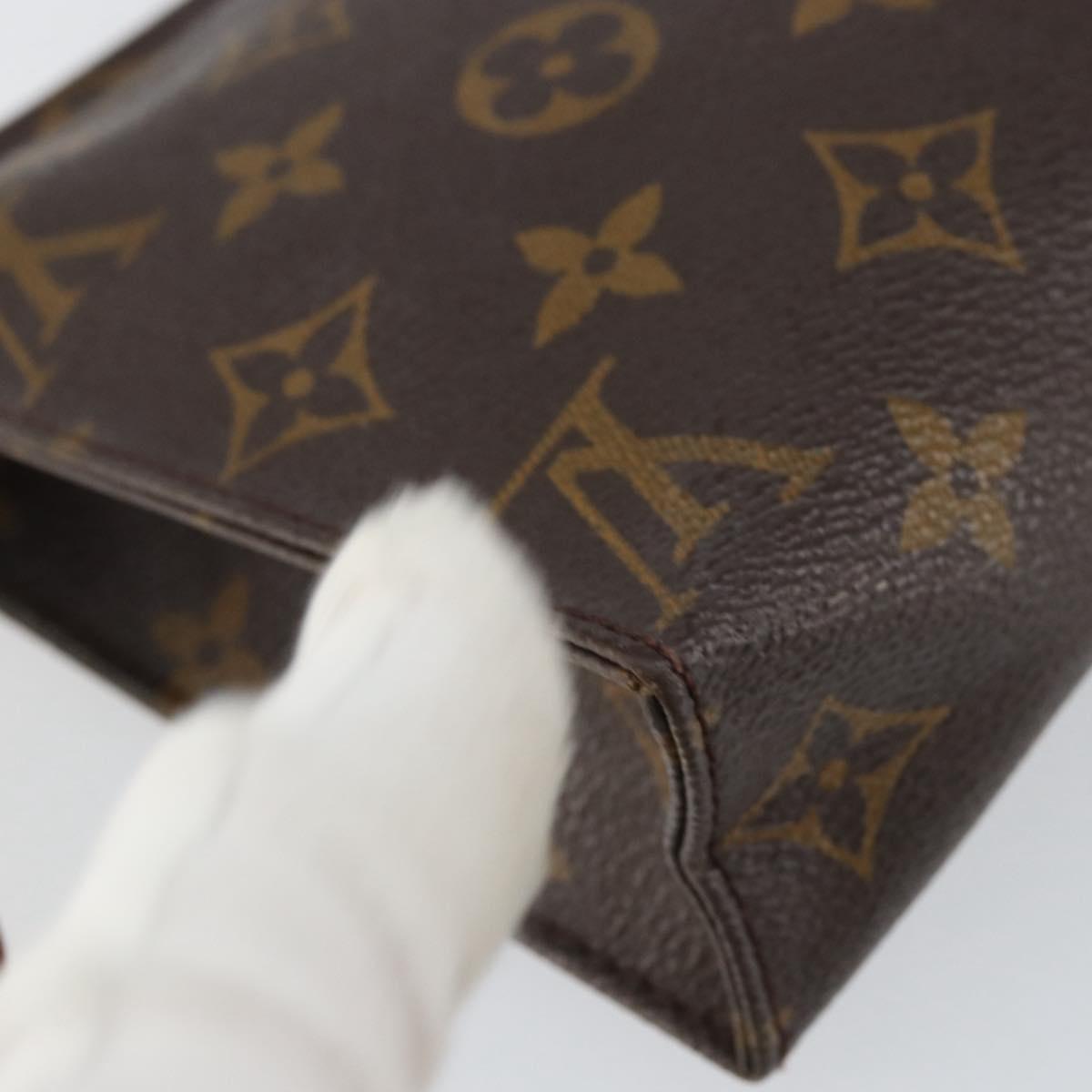 LOUIS VUITTON Monogram Poche Toilette 19 Pouch M47544 LV Auth 152251