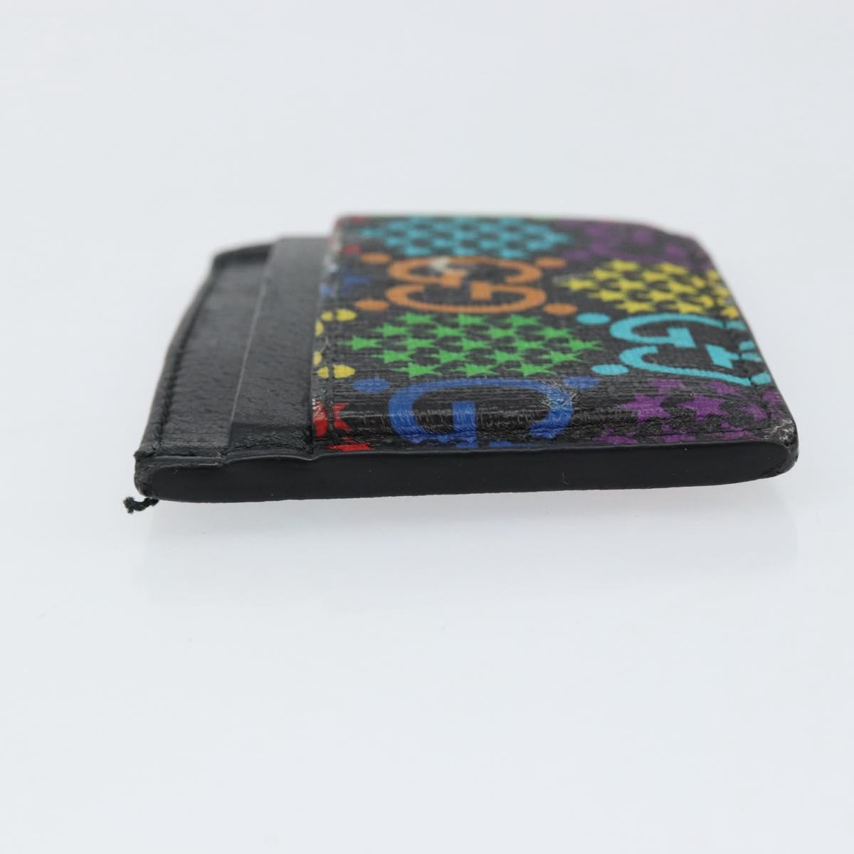 GUCCI GG Psychedelic Card Case Black 601098 Auth 152252