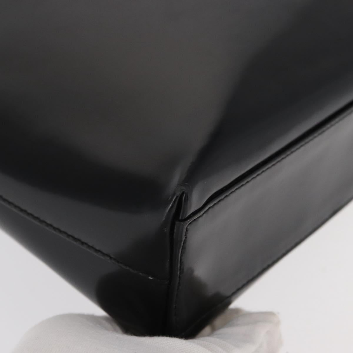 Salvatore Ferragamo Gancini Shoulder Bag Leather Black Gold Auth 152264