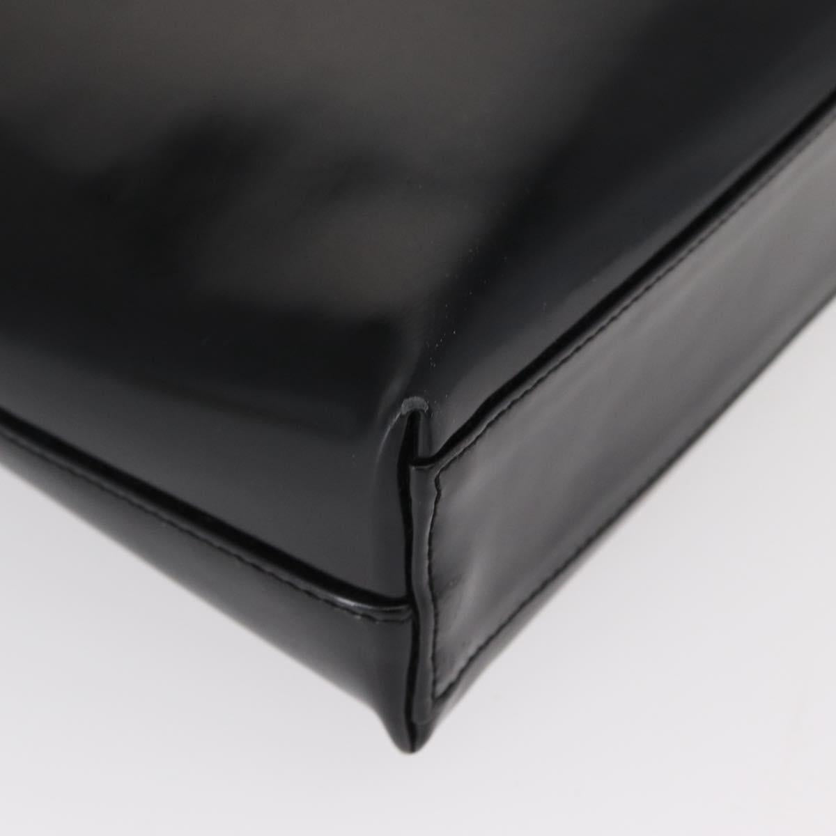 Salvatore Ferragamo Gancini Shoulder Bag Leather Black Gold Auth 152264