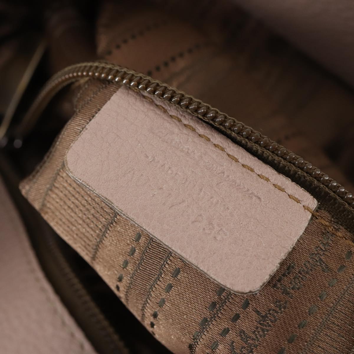 Salvatore Ferragamo Shoulder Bag Leather Beige Gold Auth 152265