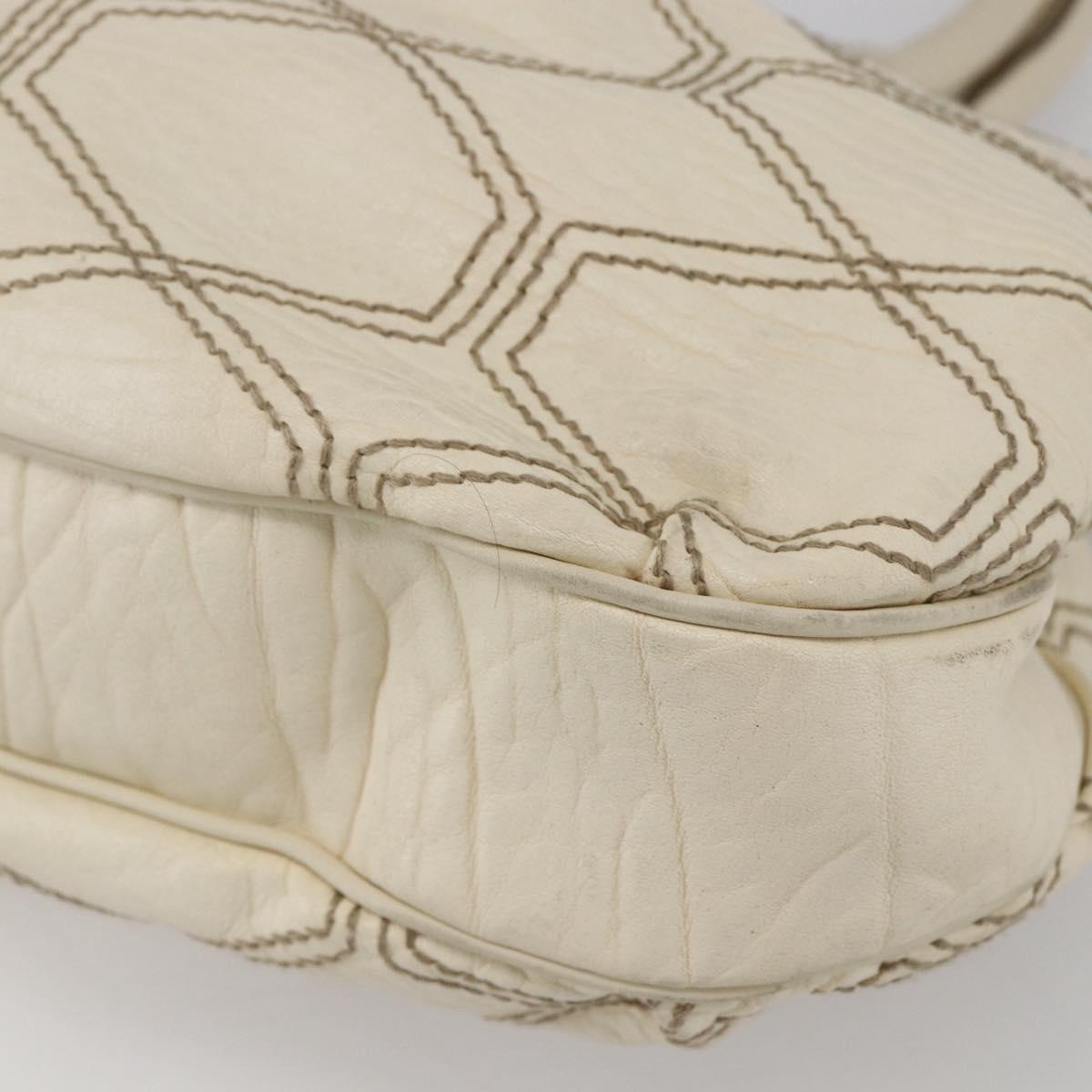 Salvatore Ferragamo Tote Bag Leather White Auth 152267